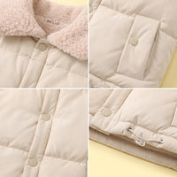 Girls Cream Sleeveless Puffer Jacket Coats & Jackets
