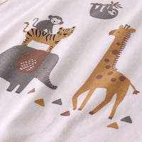 Boys Multicolor Animal Printed Shirt With Printed T-Shirt and Shorts Sets Sets