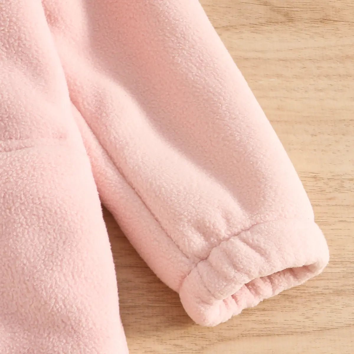 Girls Pink Polar Fleece Hooded Zipper Jacket Coats & Jackets