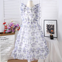 Girls Multicolor Floral Printed Fit & Flare Dress Casual Dresses Multicolor 8-9 Y