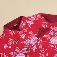 Boys Red Floral Printed Pyjama Set Ethnic Gift Hamper Sets