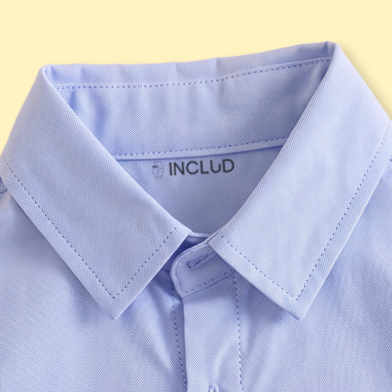 Boys Light Blue Embroidered Long Sleeve Shirt Shirts