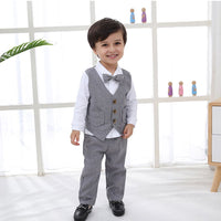 Boys Long Sleeve Jacket Mock Shirt With Trousers Set 2 pc. Sets   