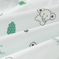 Boys White Animals Cartoon Printed Short Sleeves Shirt Shirts