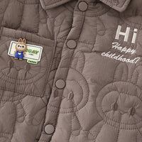 Boys Light Brown Textured Jacket With Pants Sets 2 pc. Sets