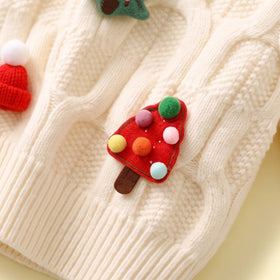 Girls Cream Cable Knit Long Sleeve Sweater Sweaters & Cardigans