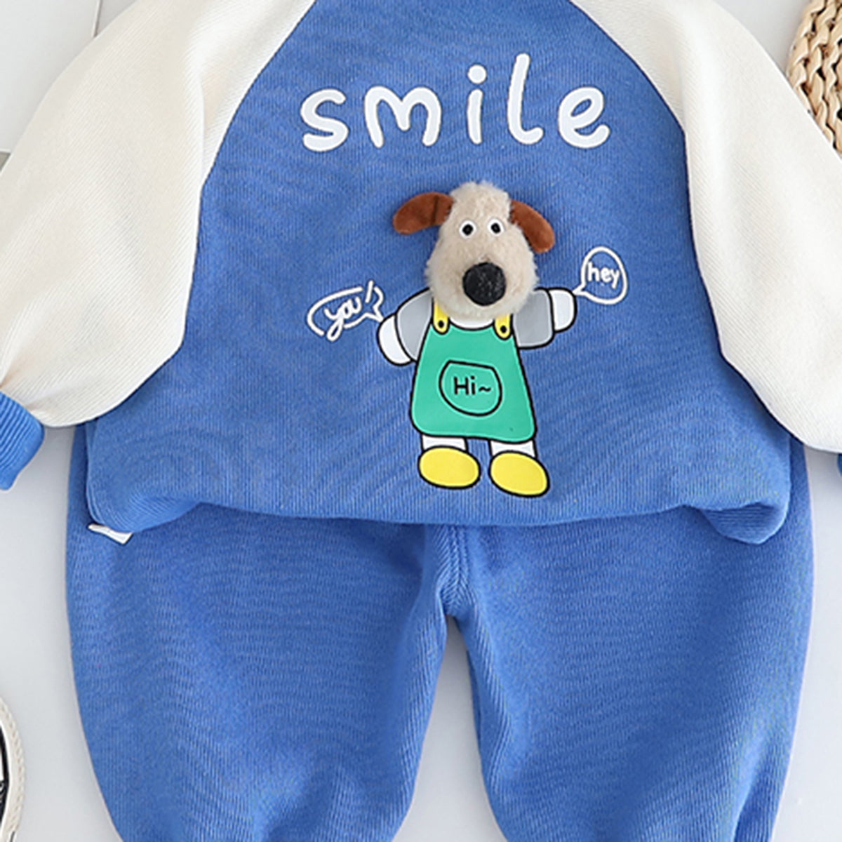 Boys Blue Graphics Printed Winter Sweatshirt With T-Shirt and Pant Set 3 pc. Sets
