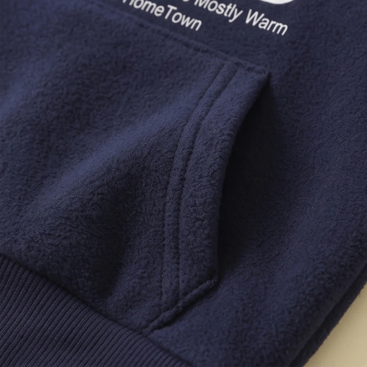 Boys Navy Blue Typographic Hooded Sweatshirt & Joggers Sets Sets