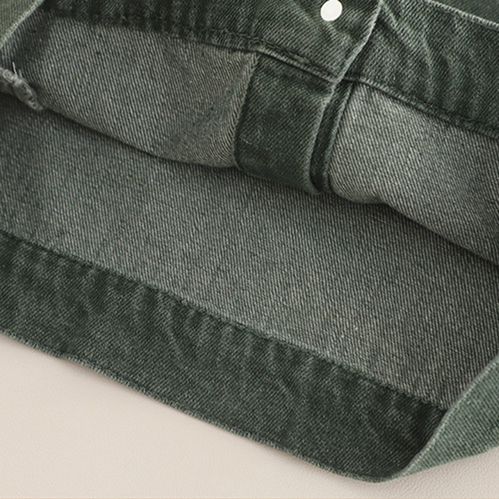 Boys Green Solid Denim Jacket With Printed T-Shirt & Denim Pants Set Sets