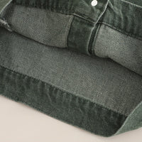 Boys Green Solid Denim Jacket With Printed T-Shirt & Denim Pants Set Sets