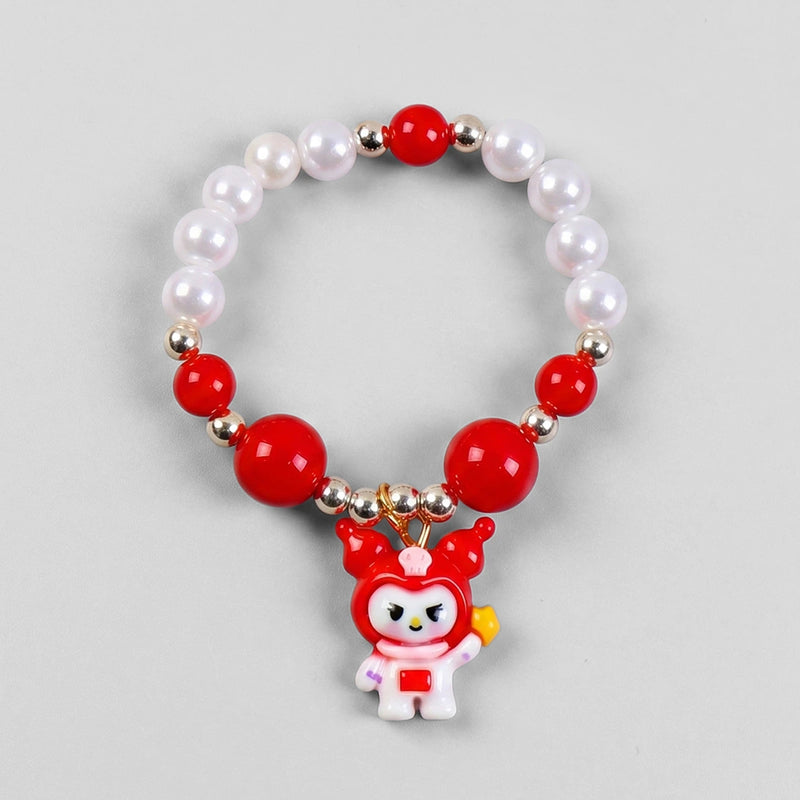 Pack Of 4 Girls Multicolour Bunny And Bear Motif Beaded Bracelet Sets Bracelet