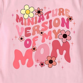Girls Pink Typographic Print Short Sleeve T-Shirt Tshirts
