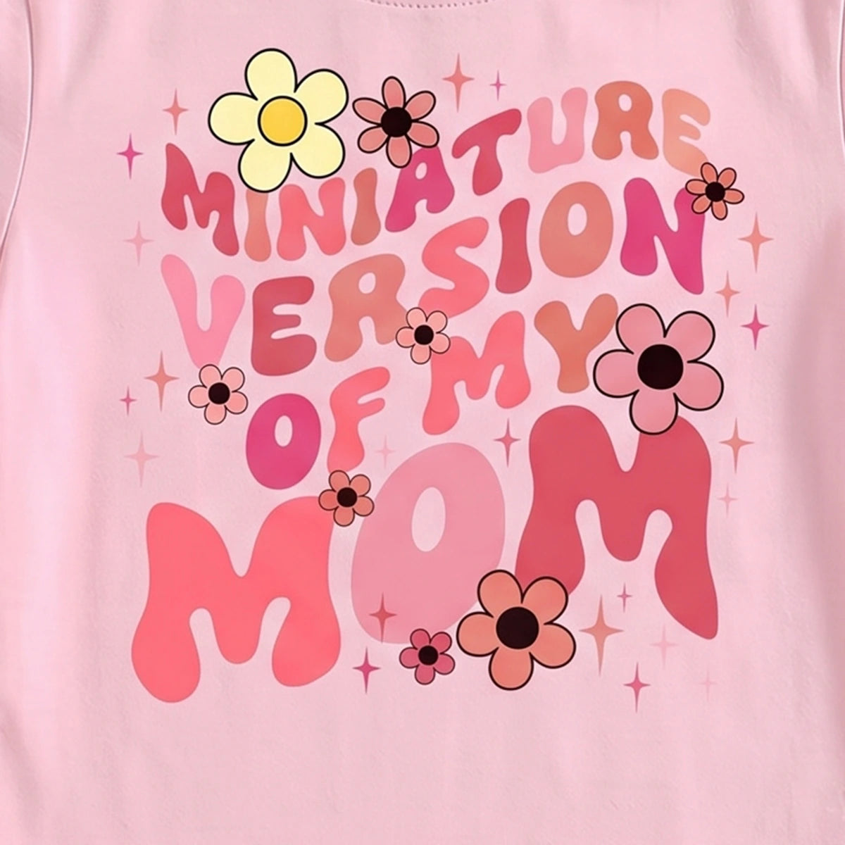 Girls Pink Typographic Print Short Sleeve T-Shirt Tshirts