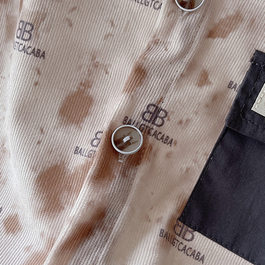 Boys Brown Abstract Printed Shirt With Printed T-Shirt & Pants Set Sets