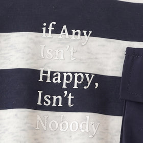 Boys Navy Blue Striped Long Sleeve Sweatshirt Sweatshirts & Hoodies