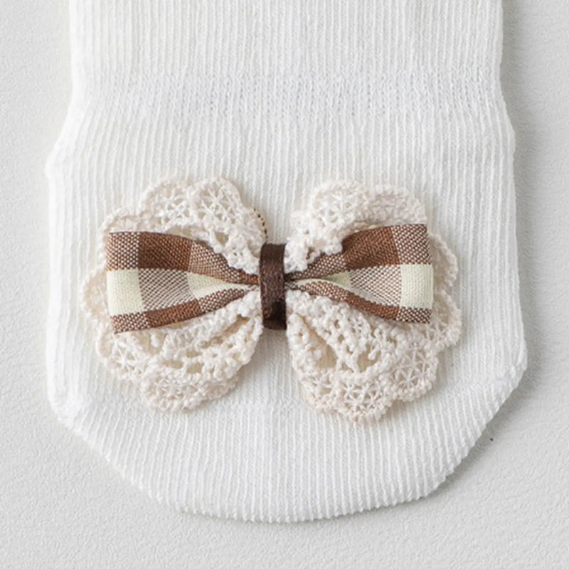 Pack of 4 Girls Multicolour Bunny And Bow Applique Calf Length Socks Socks