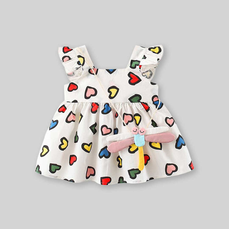 Girls Sleeveless Heart Print Top Tops Black 1-2 Y 