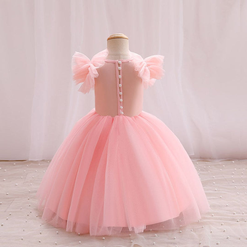 Girls Balloon Shape Tulle Party Dress Party Dresses   