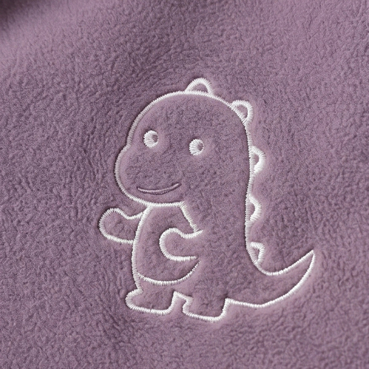 Boys Purple Dinosaur Embroidered Hooded Jacket Coats & Jackets