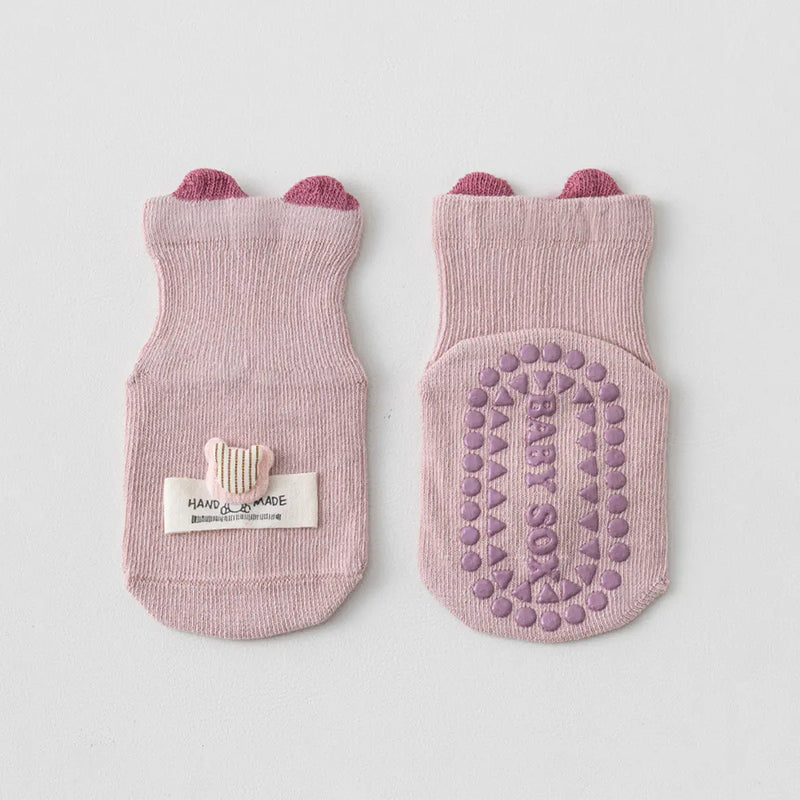Pack of 6 Multicolour Bear Ear Ankle Length Socks Socks