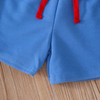 Boys White Graphic T-Shirt With Shorts Set 2 pc. Sets