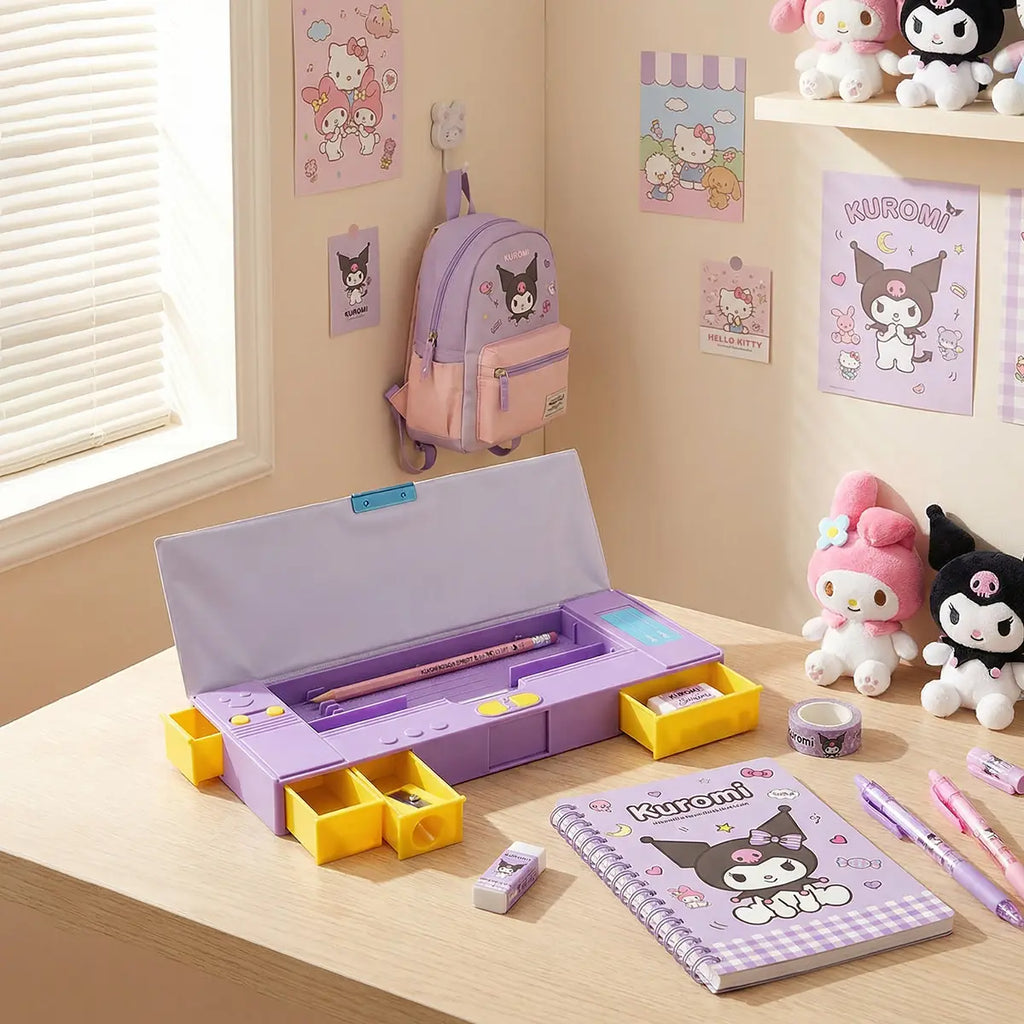 Kuromi Cartoon Magnetic Pencil Box Trending Accessories