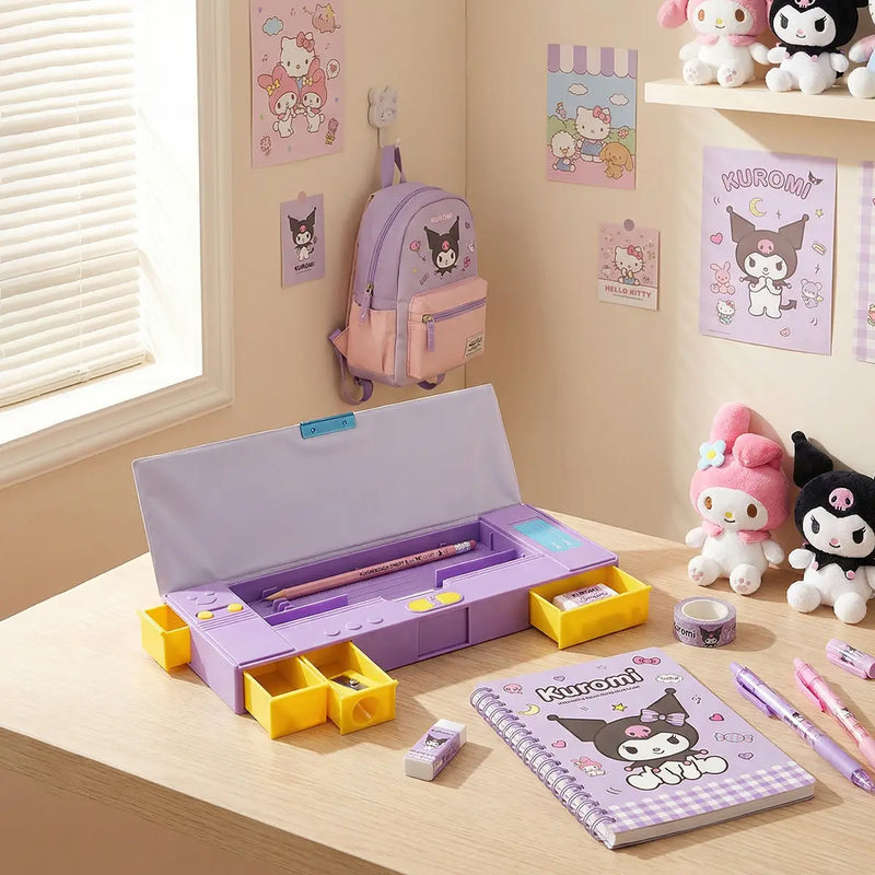 Kuromi Cartoon Magnetic Pencil Box Trending Accessories