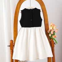 Girls Black Sleeveless Fit & Flare Dress Casual Dresses