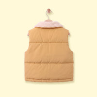 Boys Yellow Sleeveless Puffer Jacket Coats & Jackets