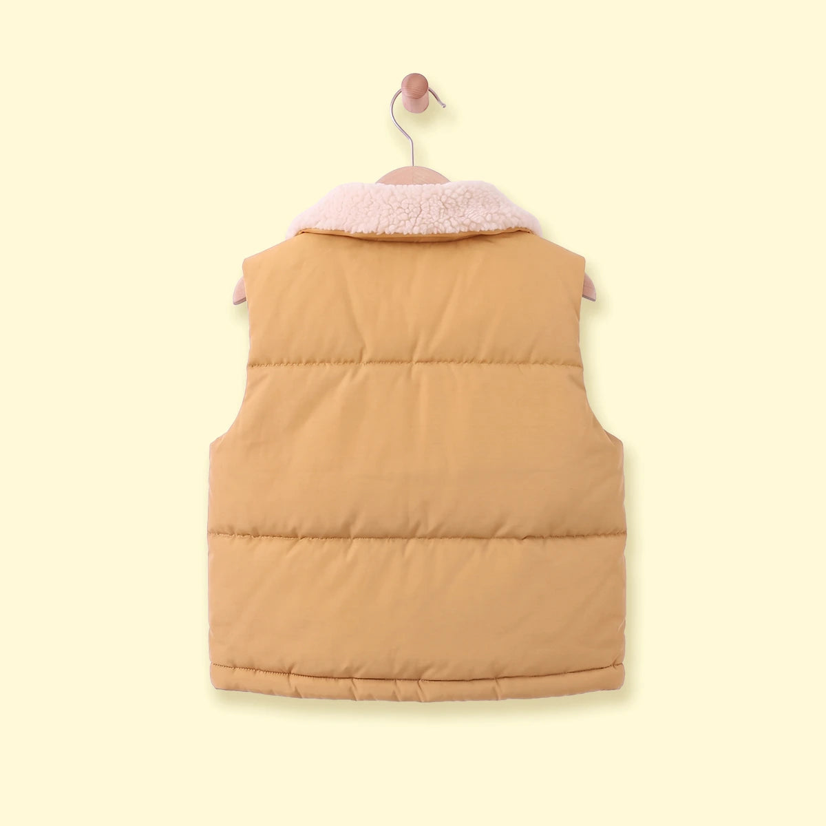 Boys Yellow Sleeveless Puffer Jacket Coats & Jackets
