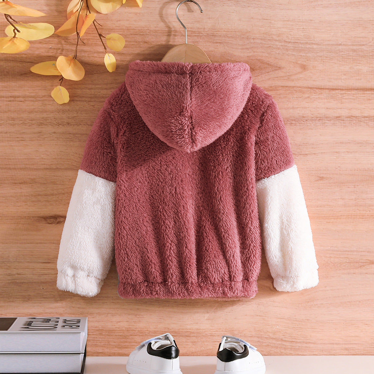 Boys Multicolored Polar Fleece Hooded Jacket Coats & Jackets