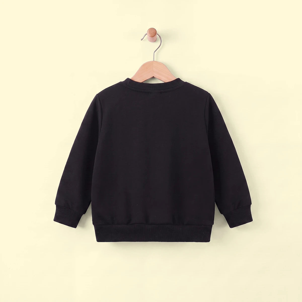 Girls Black Cat Graphic Long Sleeve Sweatshirt Sweatshirts & Hoodies