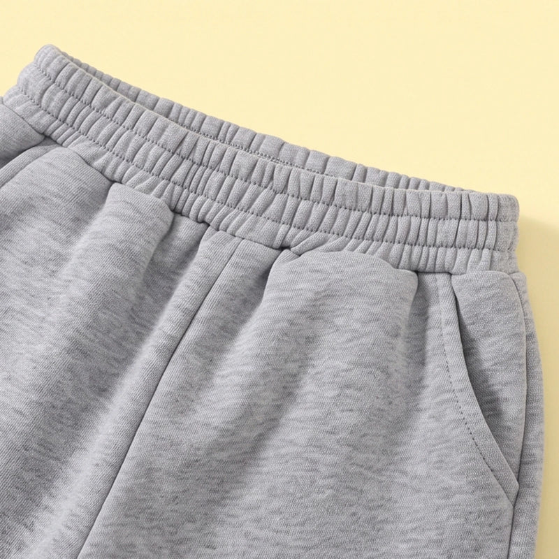 Boys Grey Typographic Sweatshirt & Jogger Sets Sets