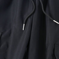 Girls Black Elasticated Wait-band Straight Fit Cargo Trousers Cargo Pants