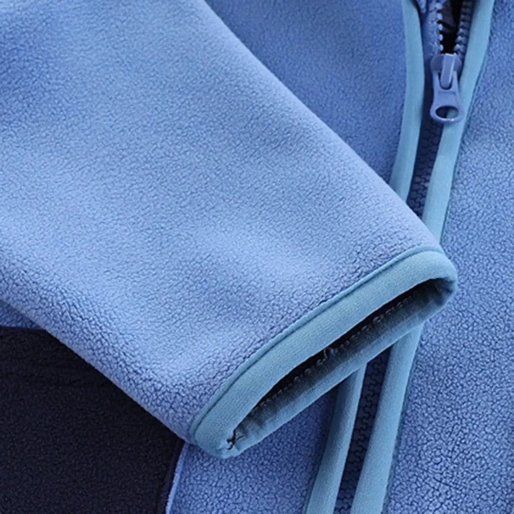 Boys Light Blue Fleece Hooded Zip-up Jacket Coats & Jackets