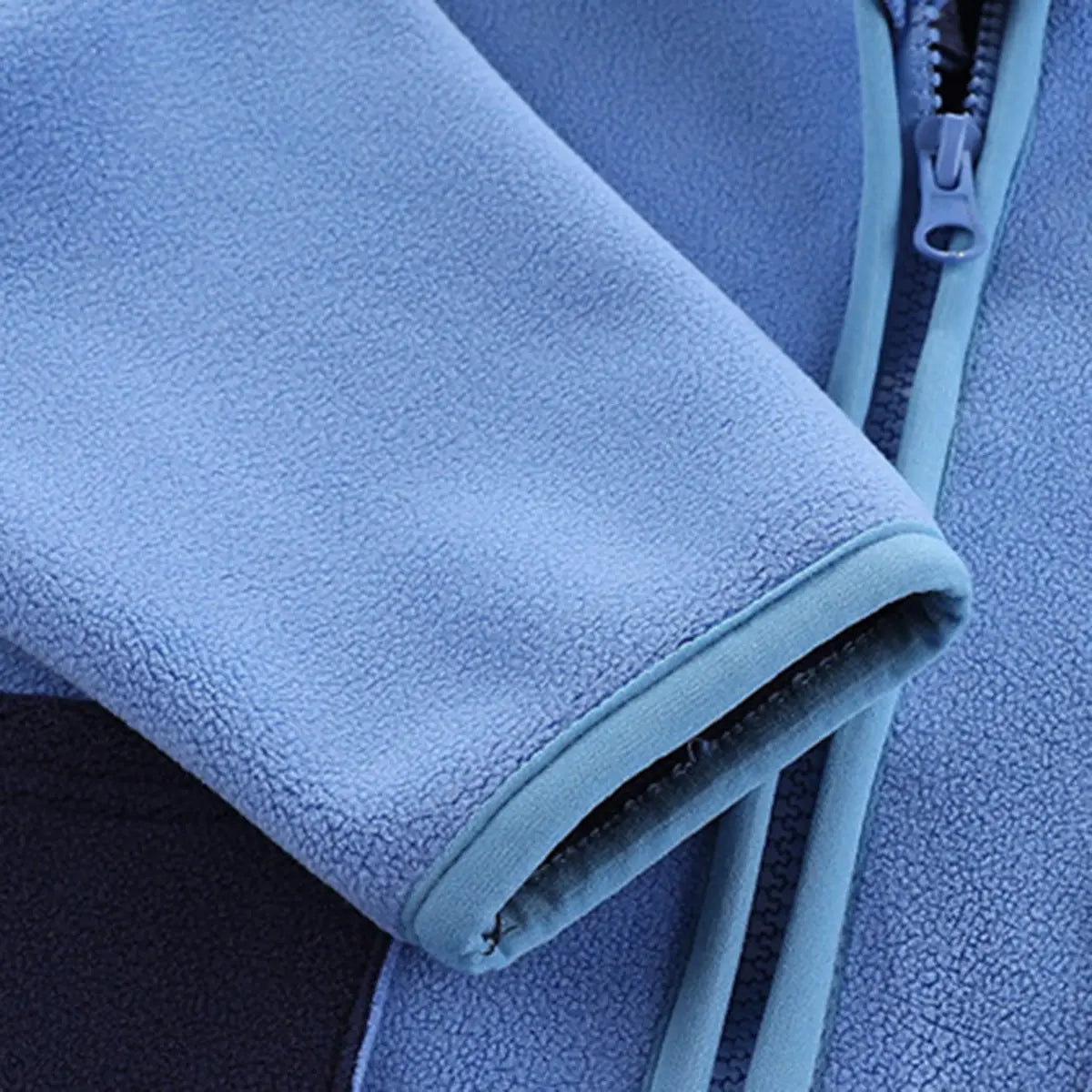 Boys Light Blue Fleece Hooded Zip-up Jacket Coats & Jackets