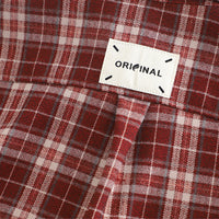 Boys Red Long Sleeve Checked Oversized Shirt With Printed T-Shirt & Elasticated Pants Set Sets