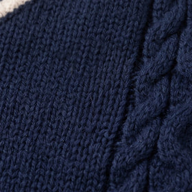 Boys Navy Blue Cable Knit Sleeveless Sweater Vest Sweaters & Cardigans