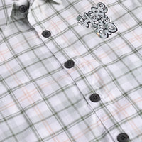 Boys Olive Checked Shirt With Printed T-Shirt And Twill Shorts Sets 3 pc. Sets