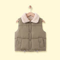 Boys Olive Green Sleeveless Puffer Jacket Coats & Jackets Olive 1-2 Y