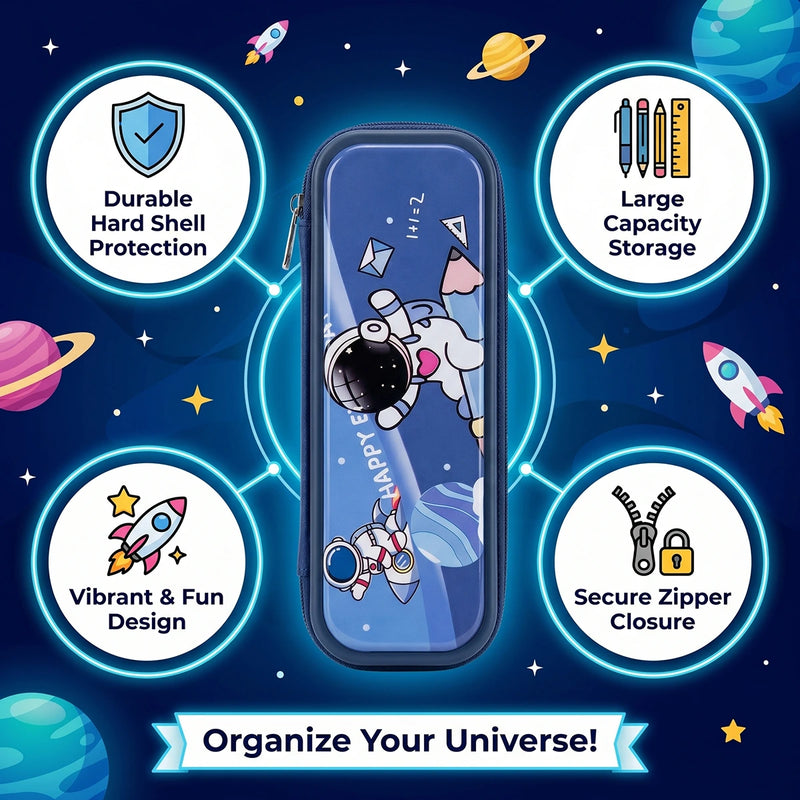Space Explorer 3D Pencil Case-Astronaut Stationery Box Trending Accessories