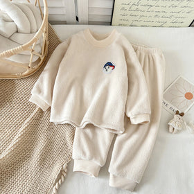 Girls Beige Long Sleeves T-Shirt With Jogger Co-ord Sets Sets