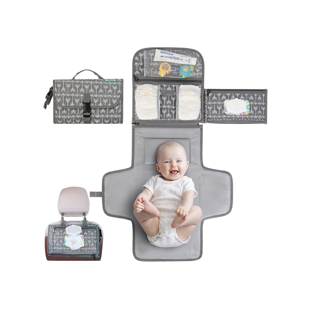 Baby Black Portable Travel Changing Pad Trending Accessories