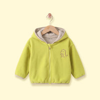 Boys Lime Green Dinosaur Embroidered Hooded Jacket Coats & Jackets Lime Green 1-2 Y