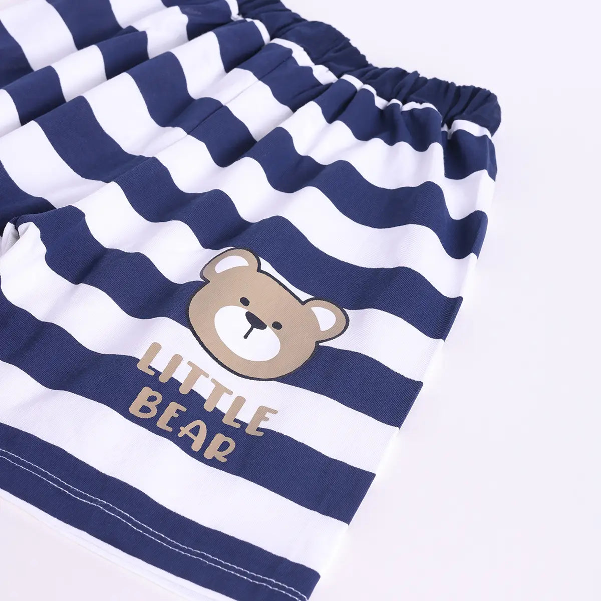 Boys Navy Blue Bear Graphic T-Shirt With Shorts Sets Sets