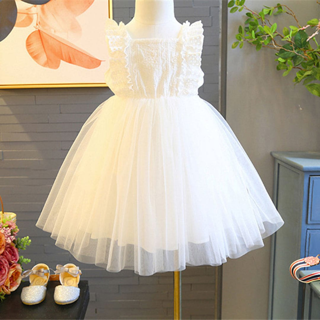Girls Lace & Tulle Fit & Flare Dress Casual Dresses   