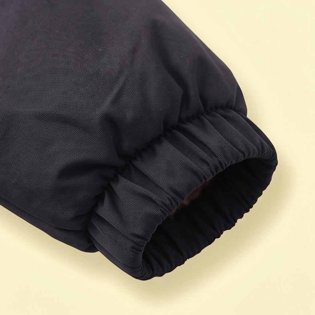 Boys Black Long Sleeve Hooded Zip-up Jacket Coats & Jackets