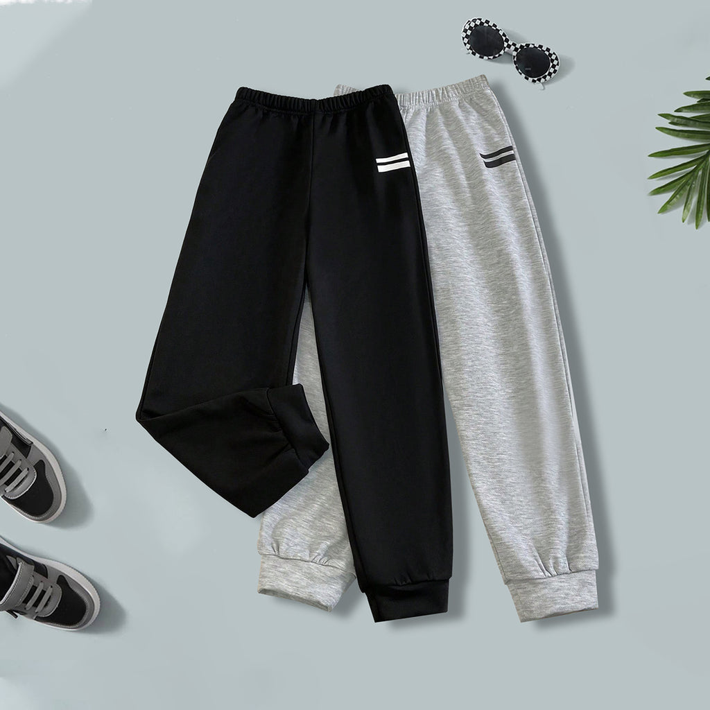 Boy Multicolor Joggers (Pack Of 2) Trackpants & Joggers