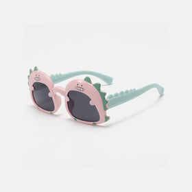 Unisex Light Pink Dinosaur Shaped Sunglasses Sunglasses Light Pink Onesize
