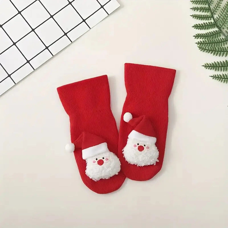 Baby Red Santa Claus Christmas Socks - 1 Pair Trending Accessories